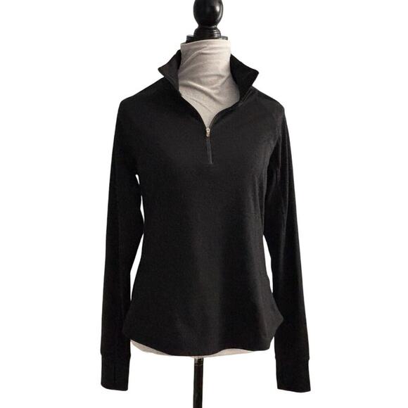 Old Navy Active Semi-Fitted Half Zip Pullover Black Size Medium - Picture 8 of 8
